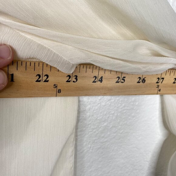 Commense Women's Ruffles Semi Sheer Romantic Fairy Boho Top Ivory Size XL - Picture 12 of 13